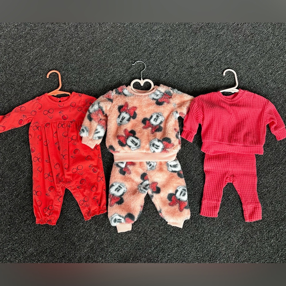 Baby Girl Romper & Sweater Set Bundle Size 3 Months